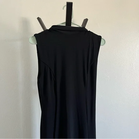 Meshki Wisteria Slinky Maxi Dress With Scarf - Black Size Medium - Picture 6 of 11